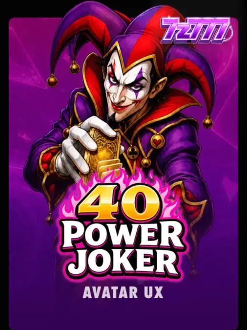 40 Power Joker স্লট গেমের নিয়ন এবং রেট্রো ফ্রুট থিমযুক্ত গ্রিড